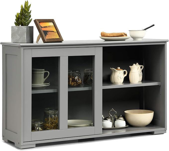 Grey/Glass Sliding Door