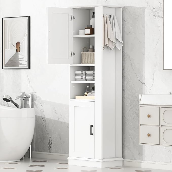 White/Open Shelf