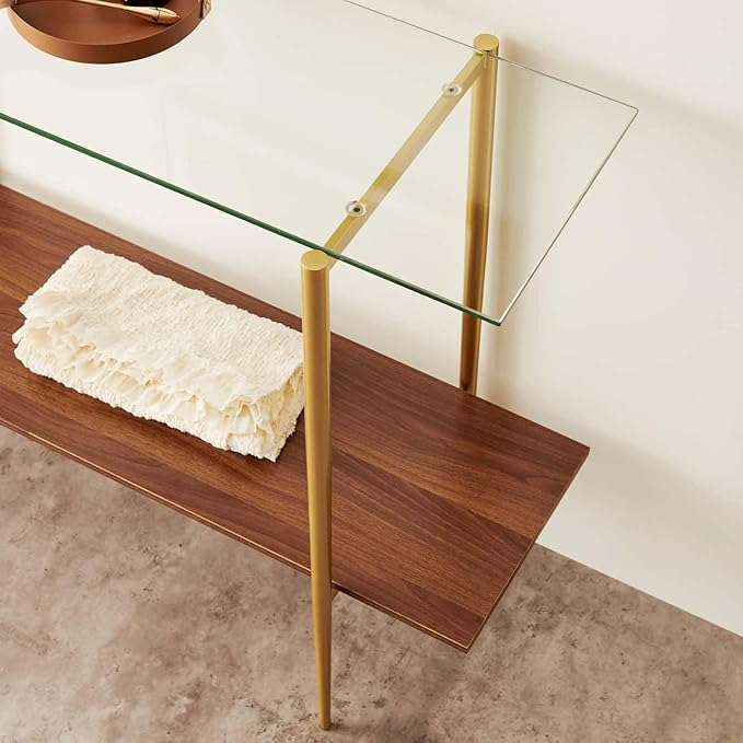 Clear & Walnut