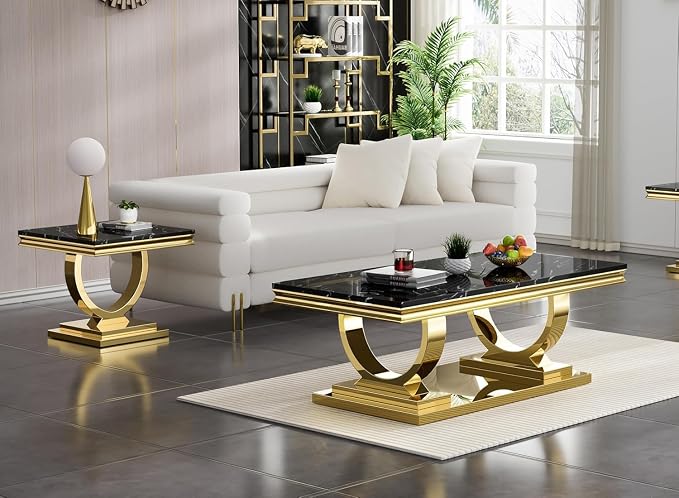 End Table - Black Gold Base