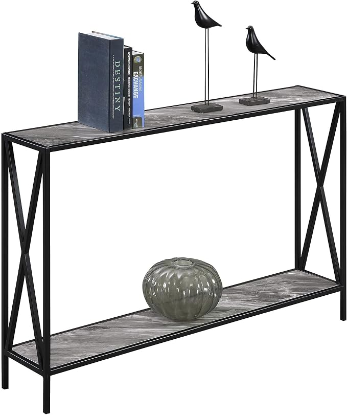 Gray Faux Marble/Black