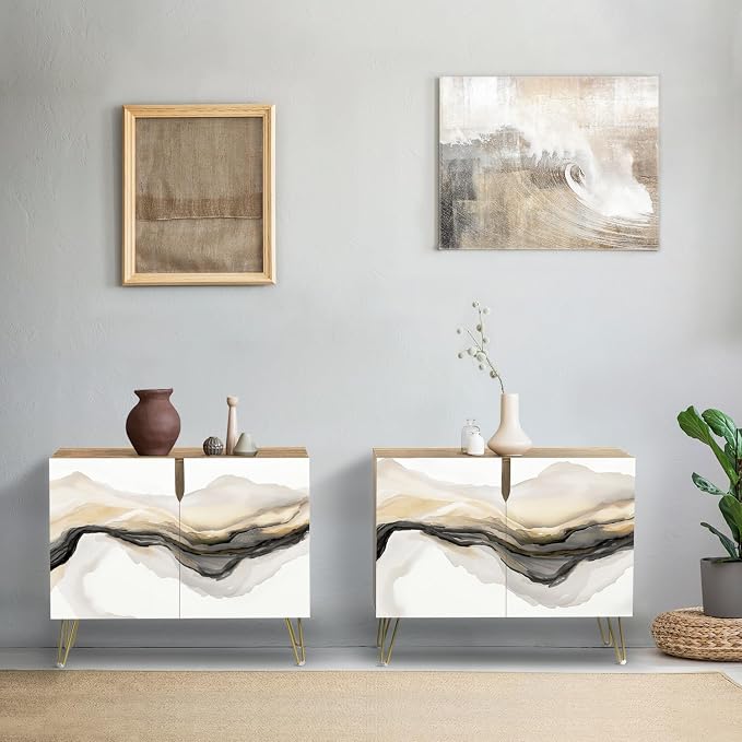 Gold White Geometric