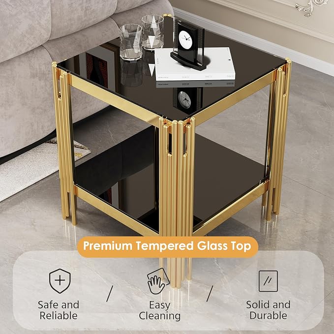 End Table-black & Gold