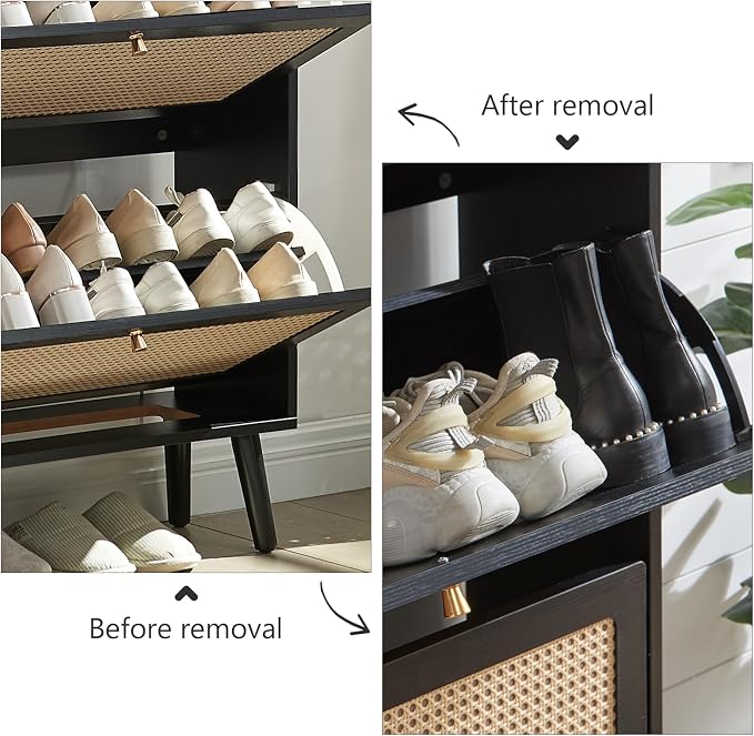 2 Flip Drawers-black