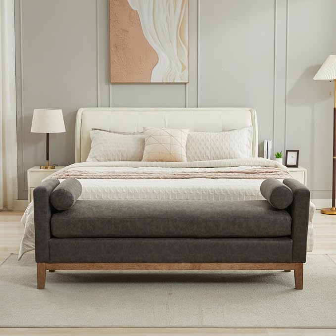 Grey Pu Leather