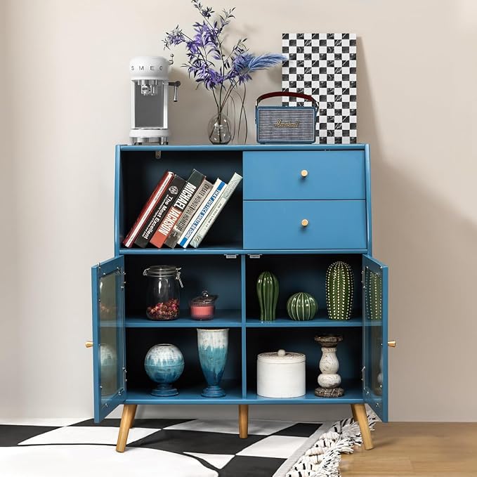Navy Blue & Glass