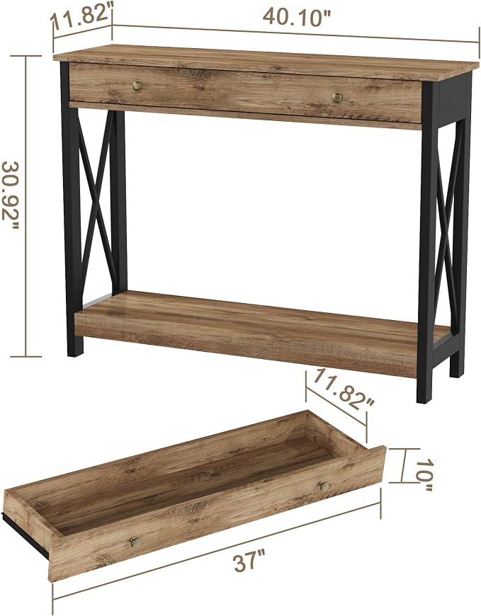 Rustic Oak & Black