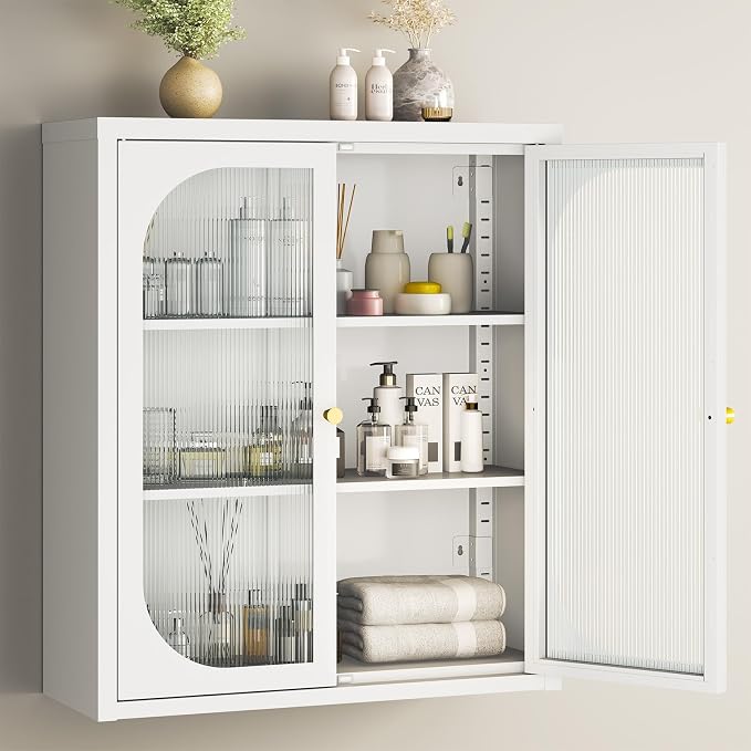 White-fluted Glass Doors