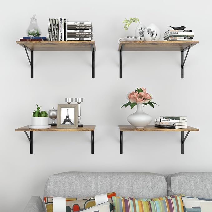 Rustic Brown Shelves