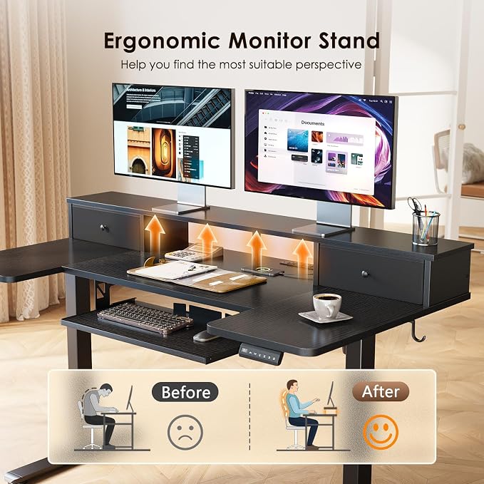 Black With Drawers