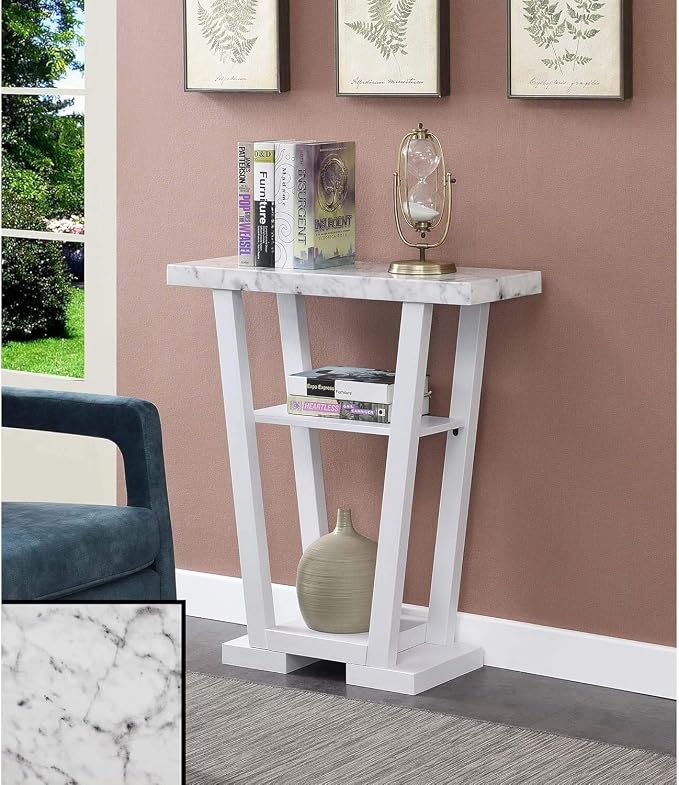 Faux White Marble and White