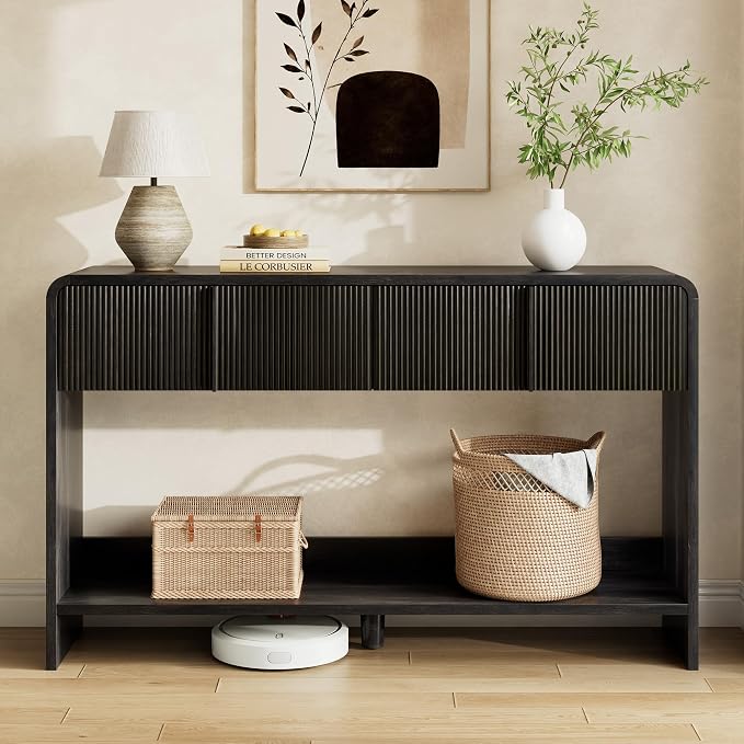 Black - Fluted Panel