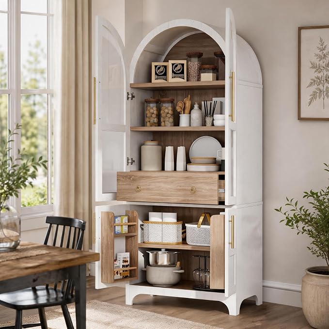 Retro White Arched P Abinet+ Mdf