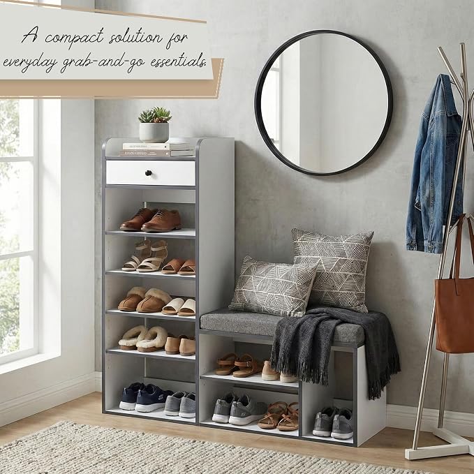 White Finish With Grey Edge