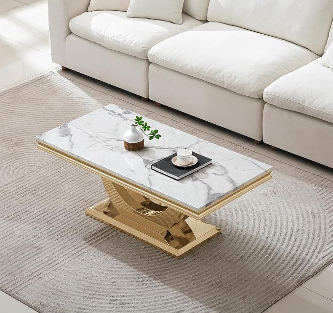 Coffee Table - White Gold