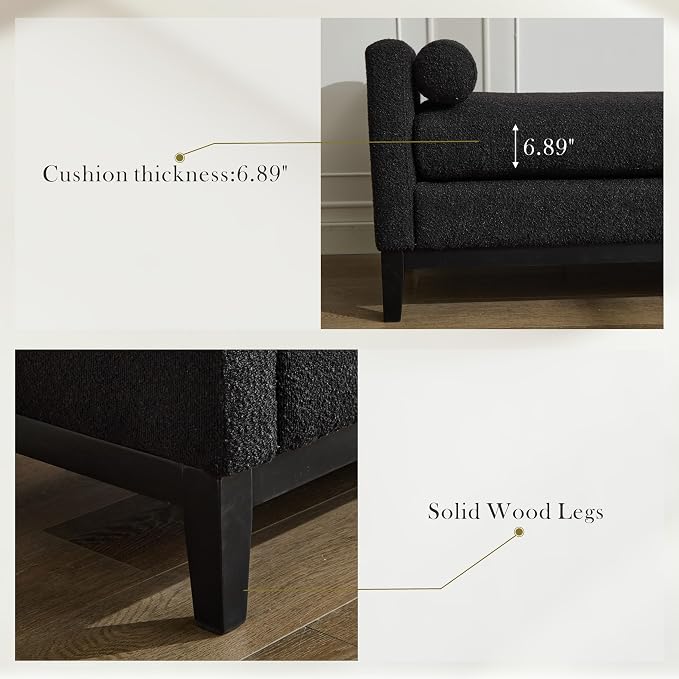 Black Wood Legs-boucle Black