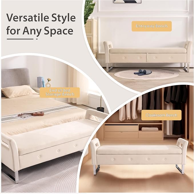 Beige Velvet 67.9''