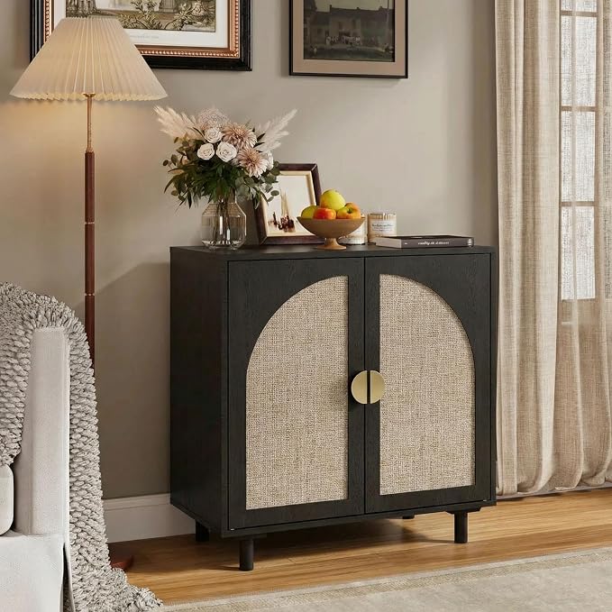 Rattan Doors-black-1pcs
