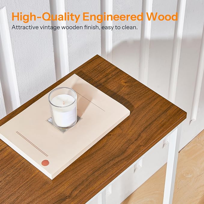 White + Walnut