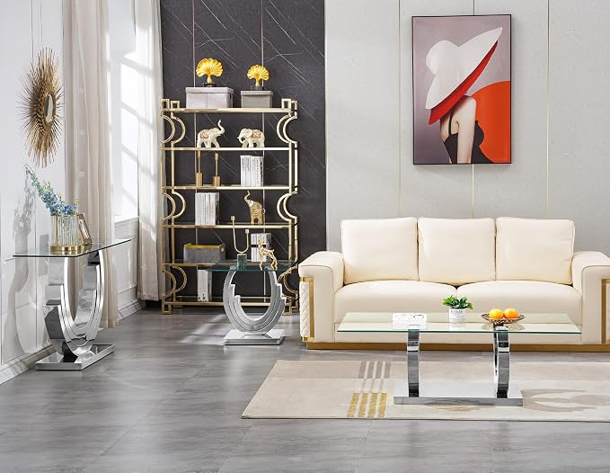 Silver Console Table