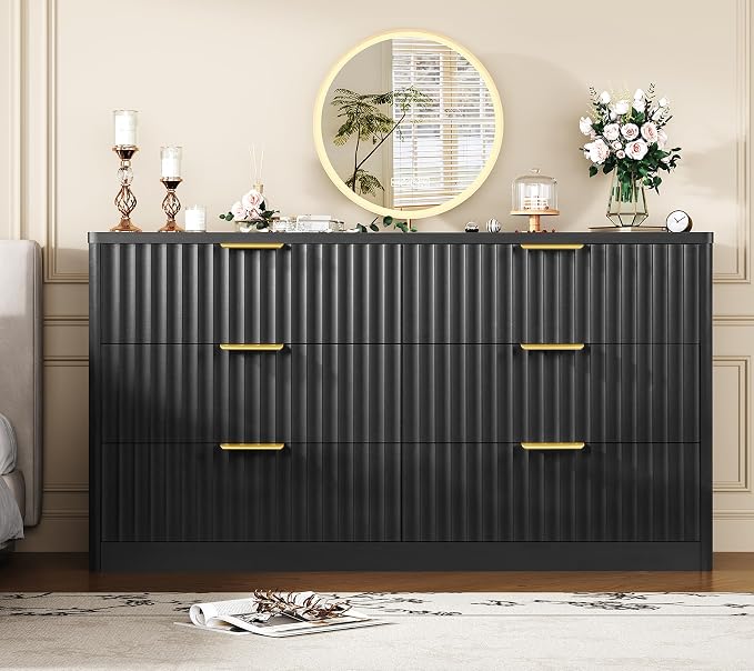 Black, 6 Drawers