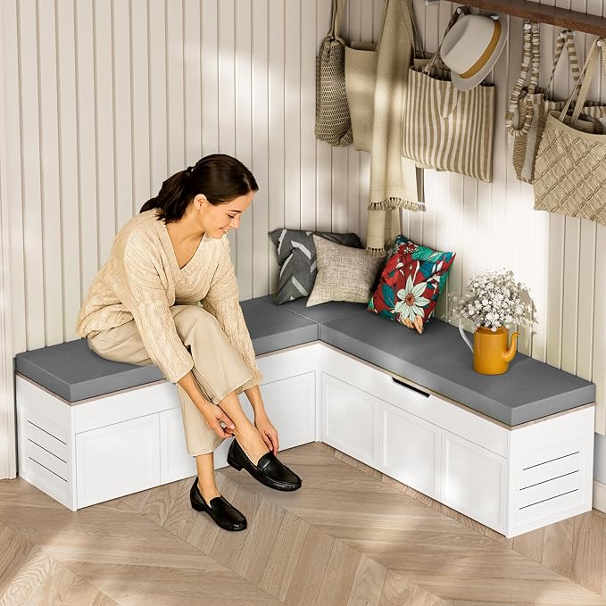 Bench+light Gray Cushion