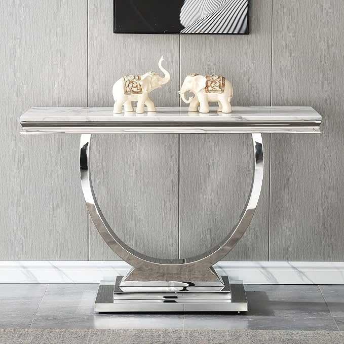White Silver Console