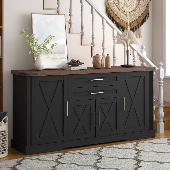 2 Drawers-black
