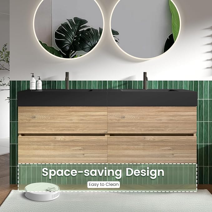 Rough Oak / Black High-rim Sink