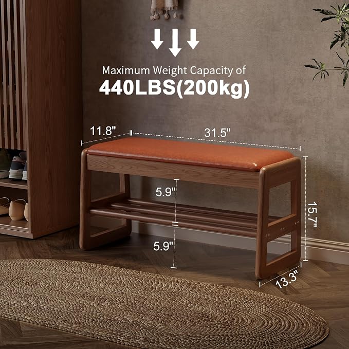 Orange Upholstered Seat