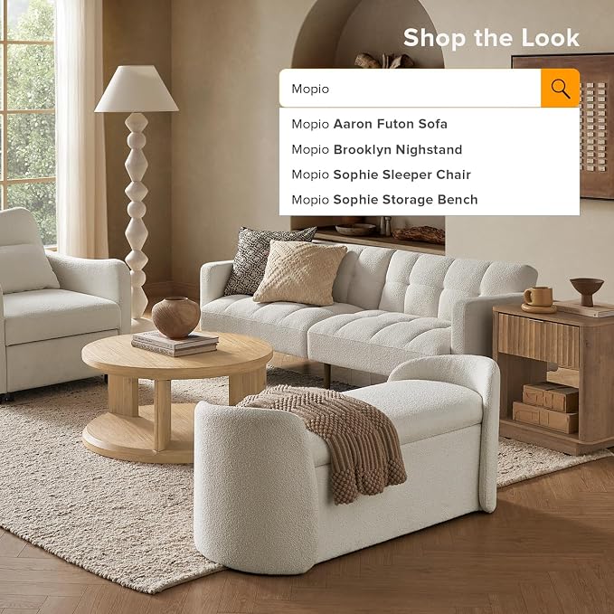 White Boucle, Curved