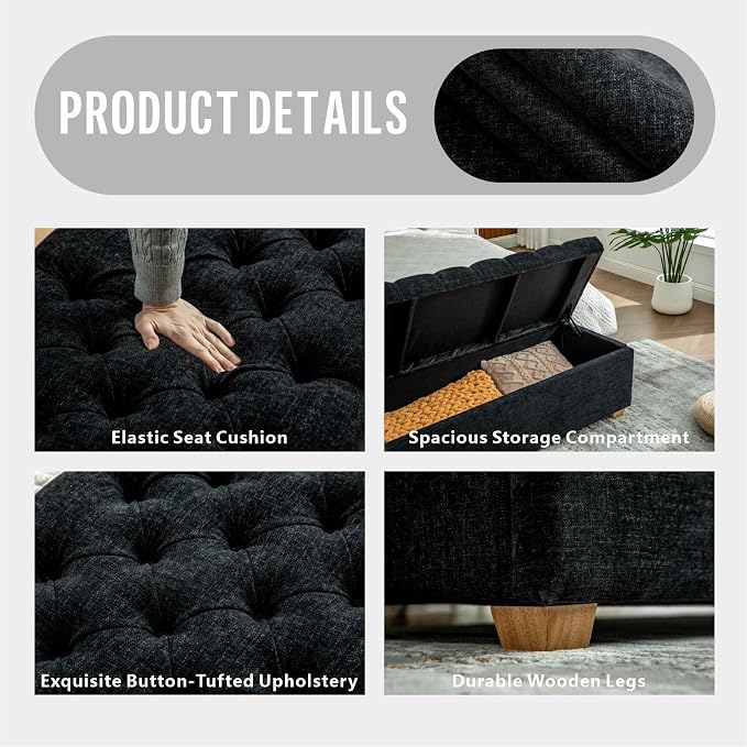 Storage Bench-black