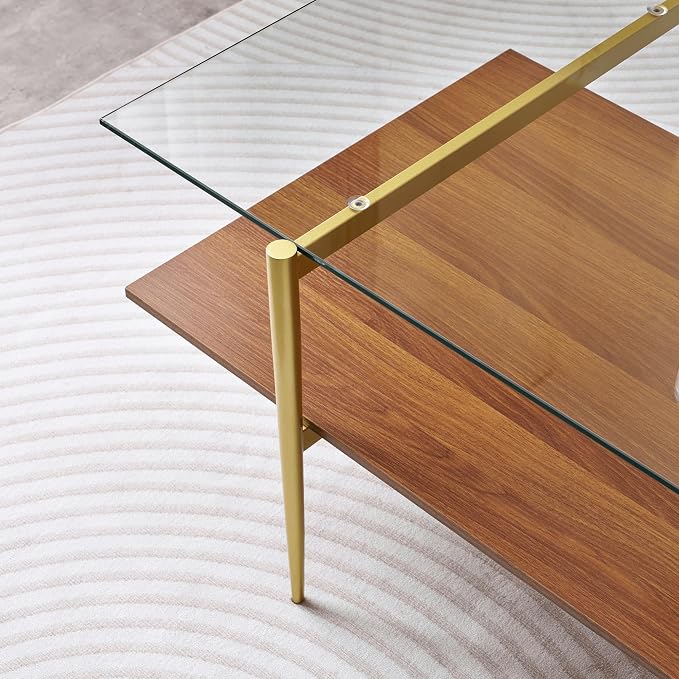 Clear & Walnut