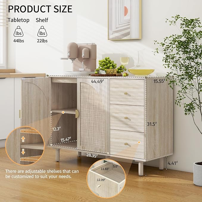 Beige_2 Door 3 Drawer