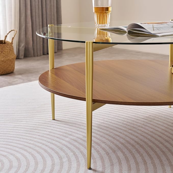 Clear & Walnut