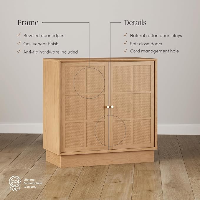Raw Oak/Rattan