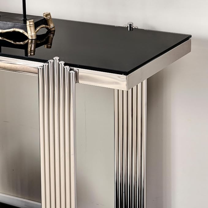 Black & Silver Console Table
