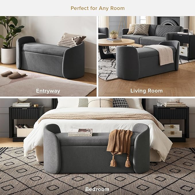 Dark Gray Fabric, Curved