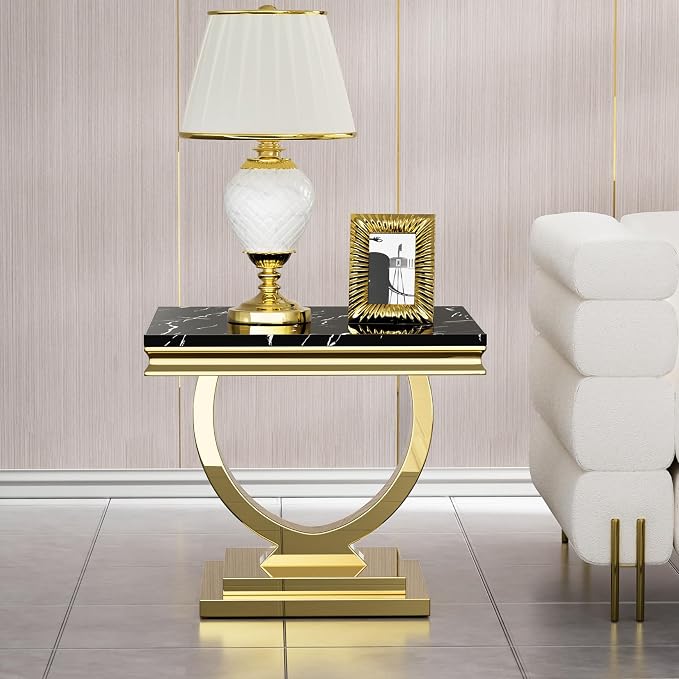 Console Table,black&gold