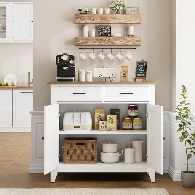 Ivory White/Rustic Brown