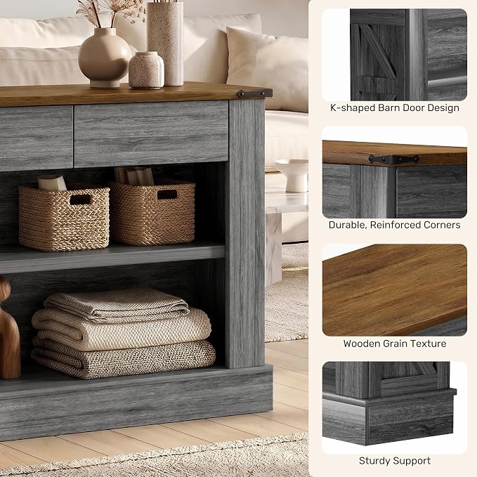 Rustic Brown&dark Grey