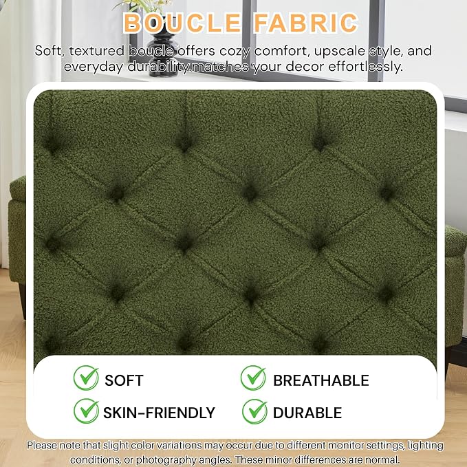 Armless-green 51.2''w