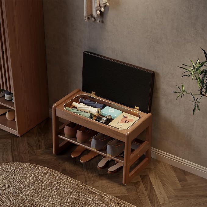 Dark Walnut Upholstered Seat