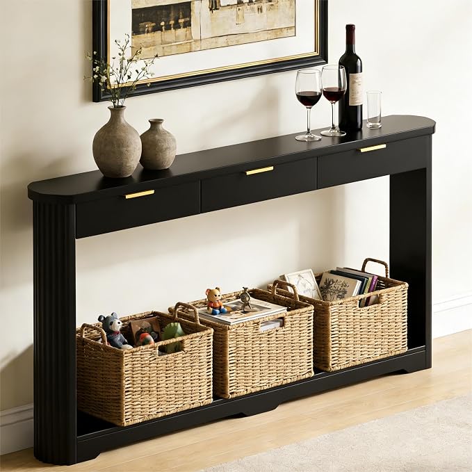 Black W/ 3 Drawers