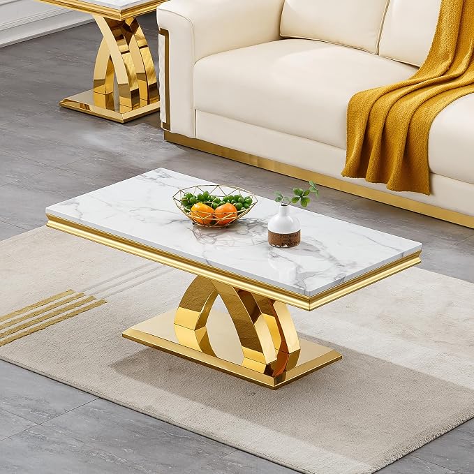 White & Gold - Coffee Table