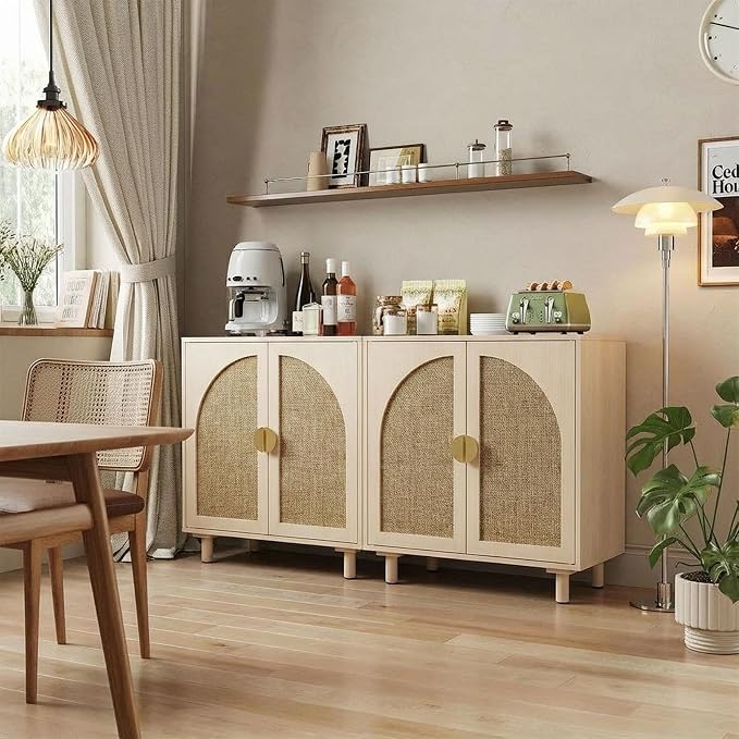 Rattan Doors-beige-2pcs