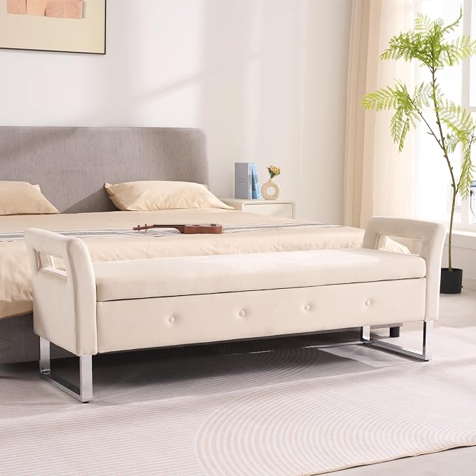 Beige Velvet 67.9''