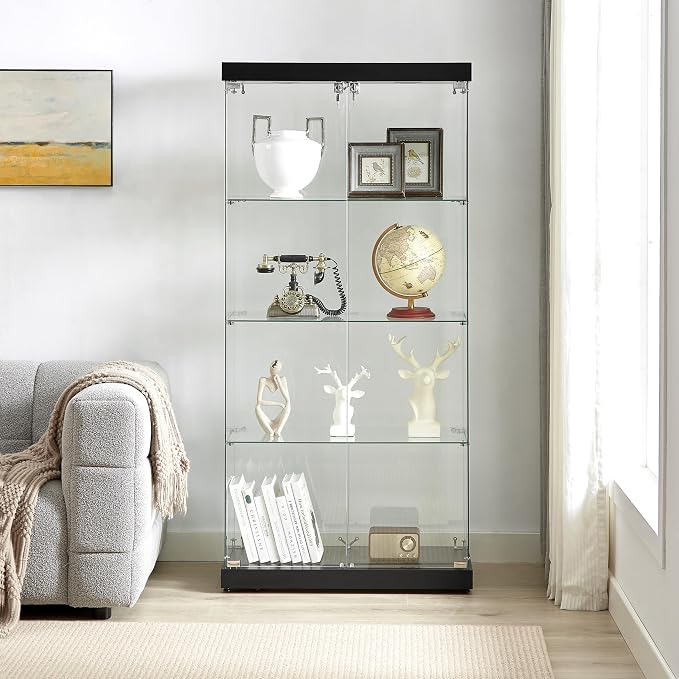 66.3'' 4-layer Double Door Blcak