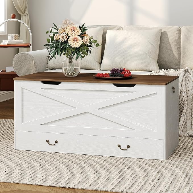 White and Walnut