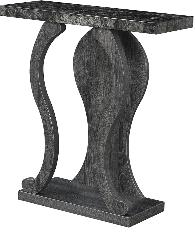 Faux Black Marble/Weathered Gray